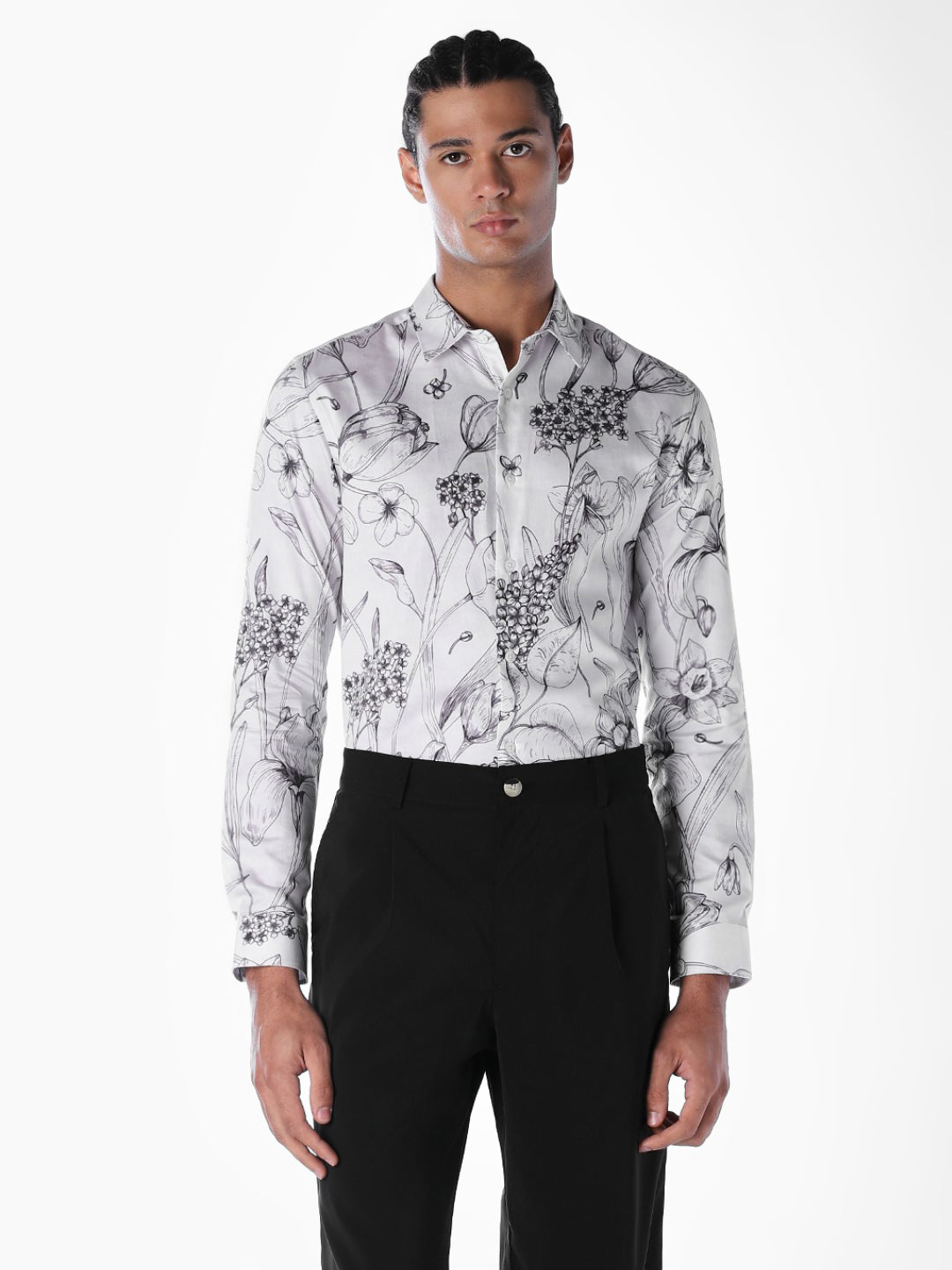 Cotton Printed Slim Fit Shirt