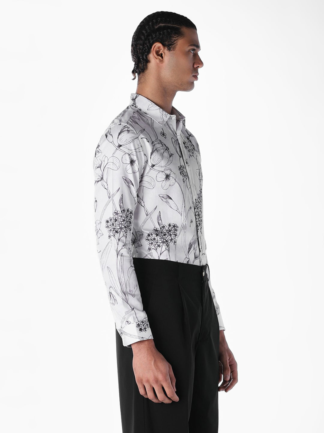 Cotton Printed Slim Fit Shirt