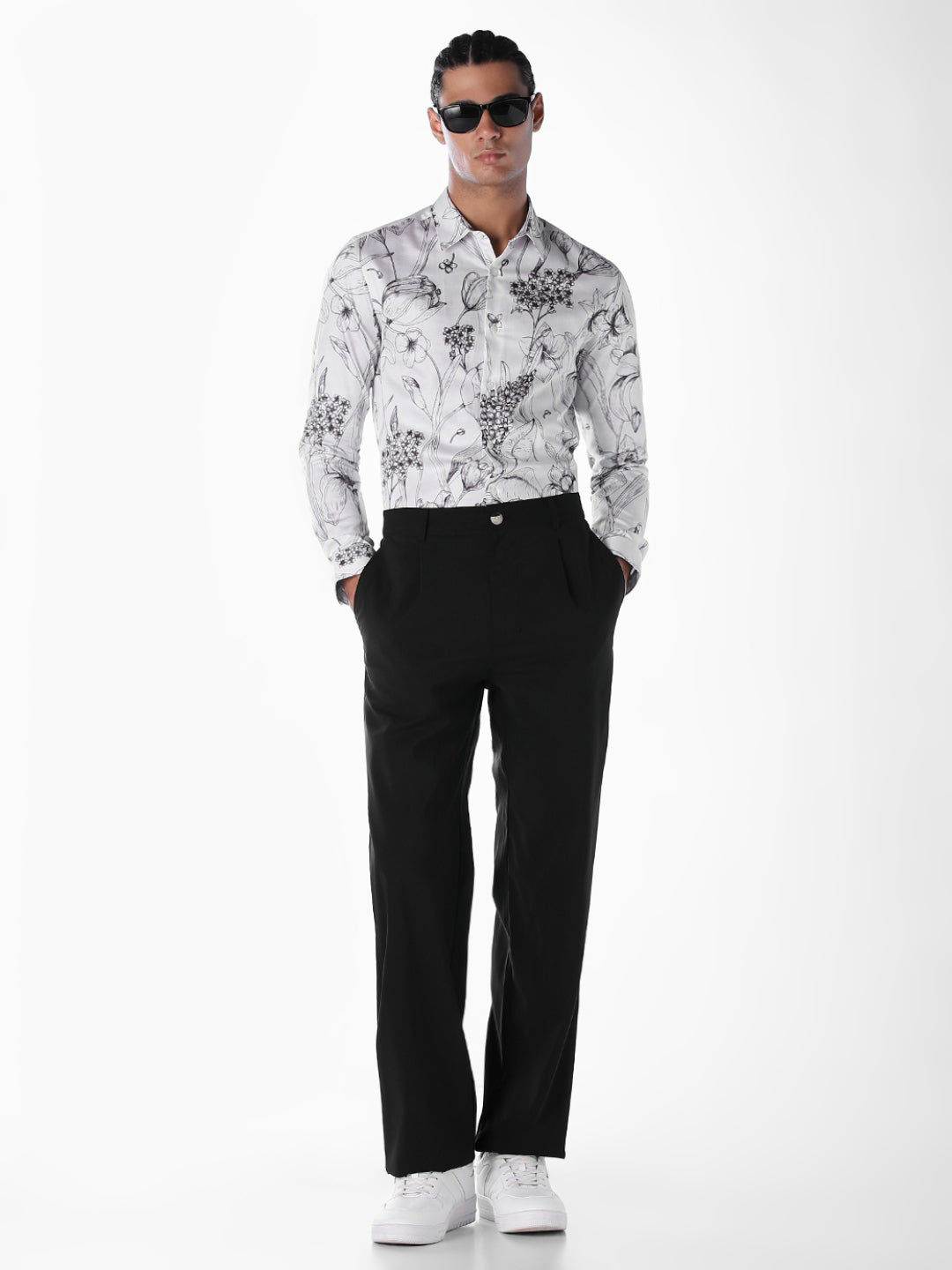 Cotton Printed Slim Fit Shirt
