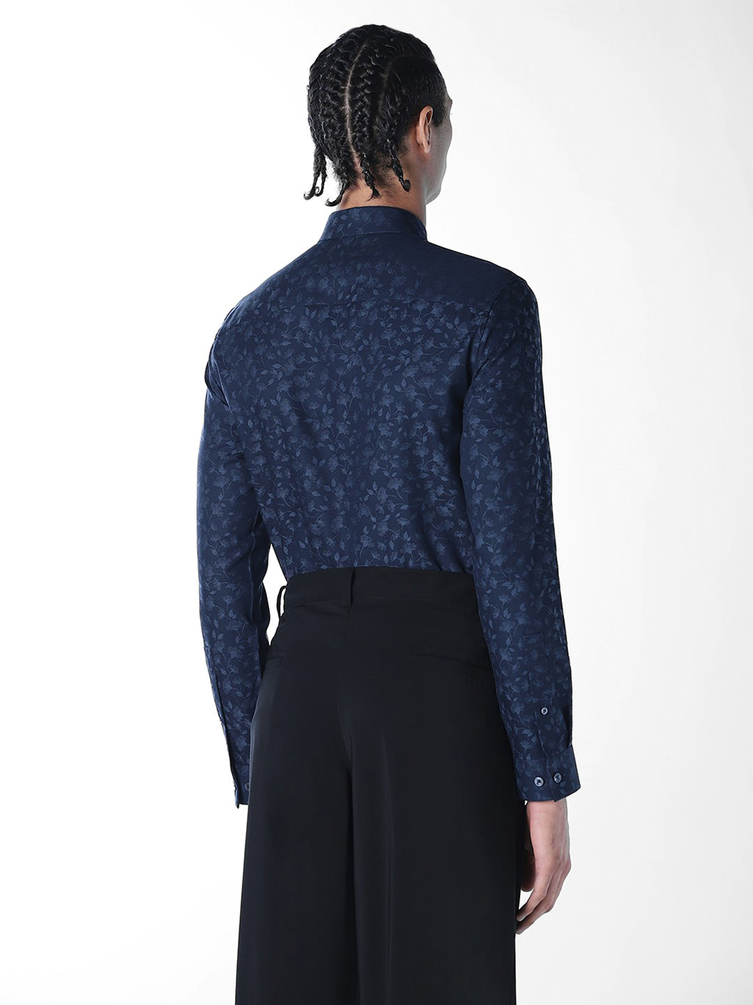 Jacquard Floral Cotton Shirt