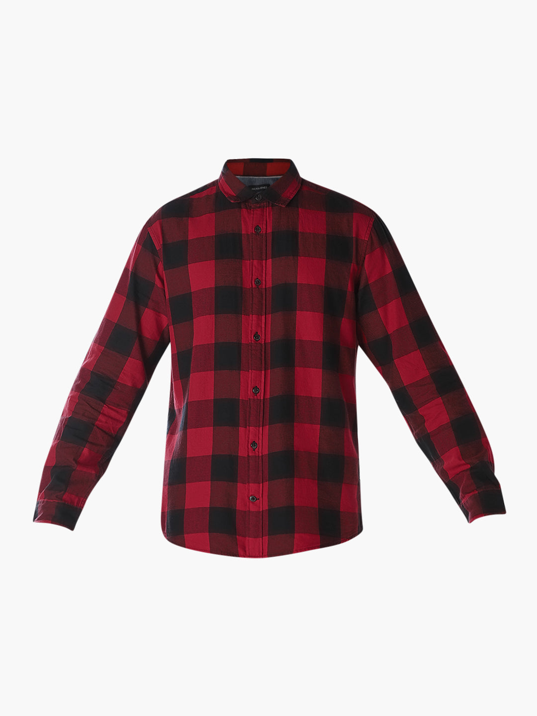 Red Gingham Check Twill Shirt
