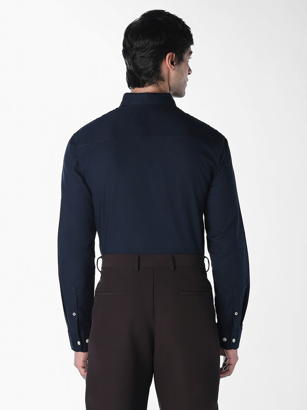 Men's Slim Fit Cotton Oxford Shirt With Button-Down Collar