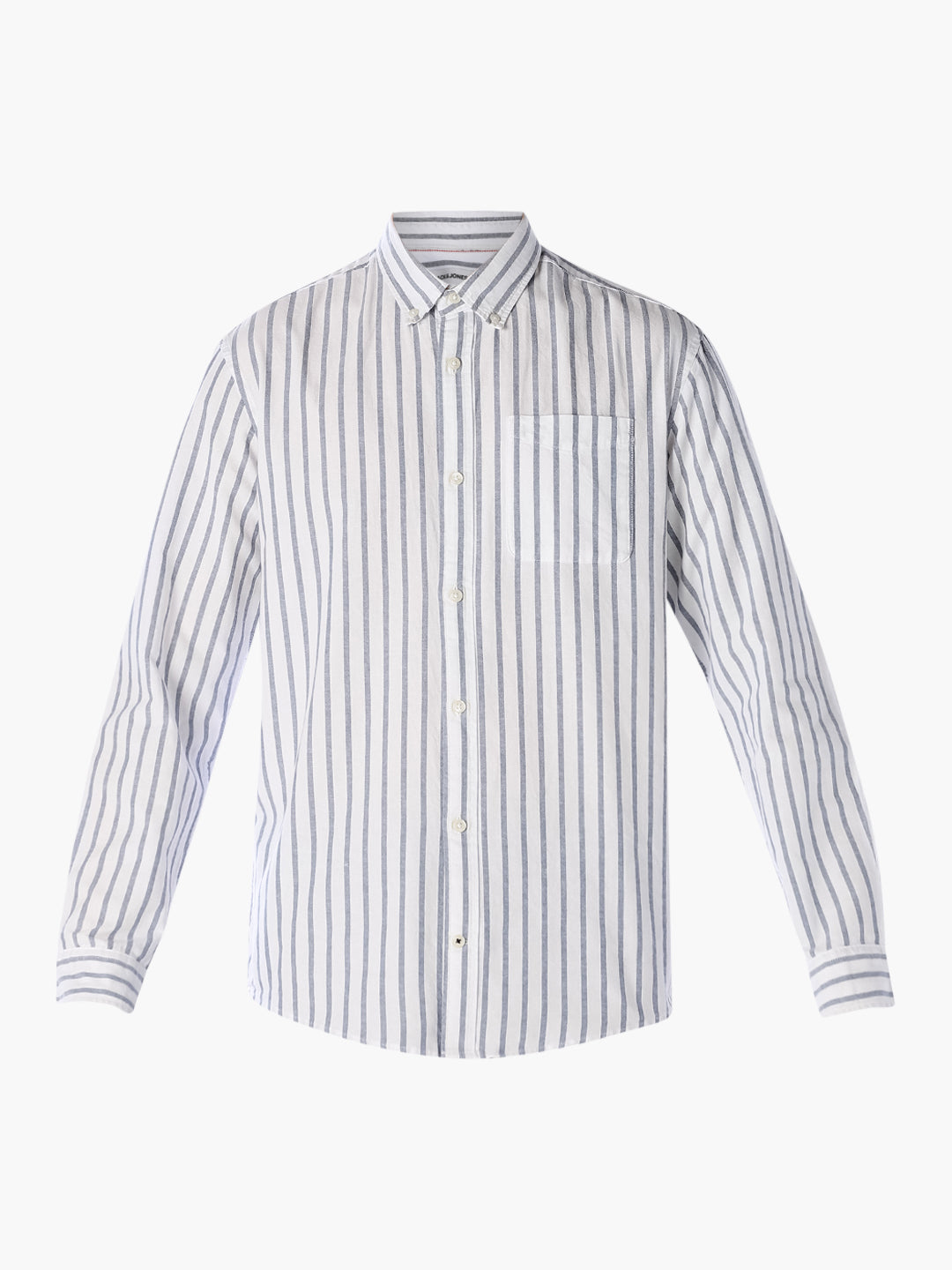 Blue Oxford Weave Striped Shirt