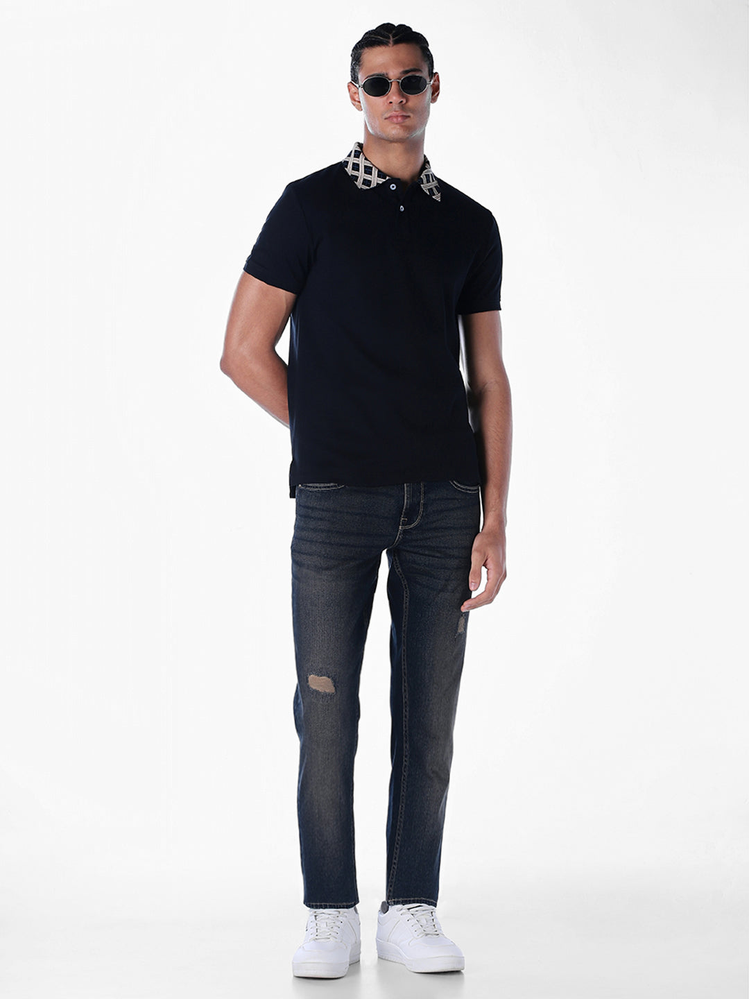 Jacquard Printed Collar Polo