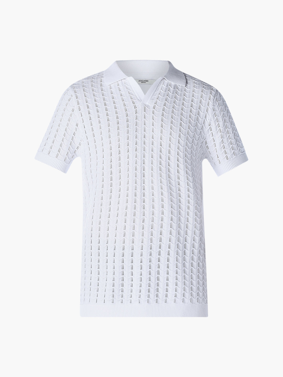 Jacquard knit Cotton Polo