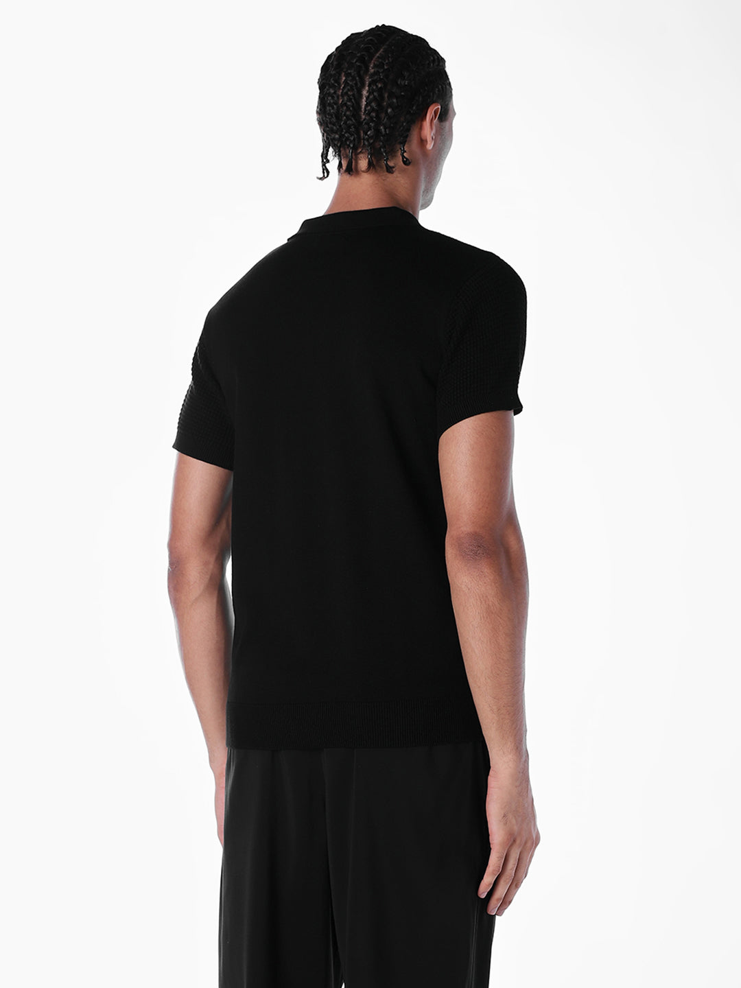 Jacquard Cotton Knit Polo