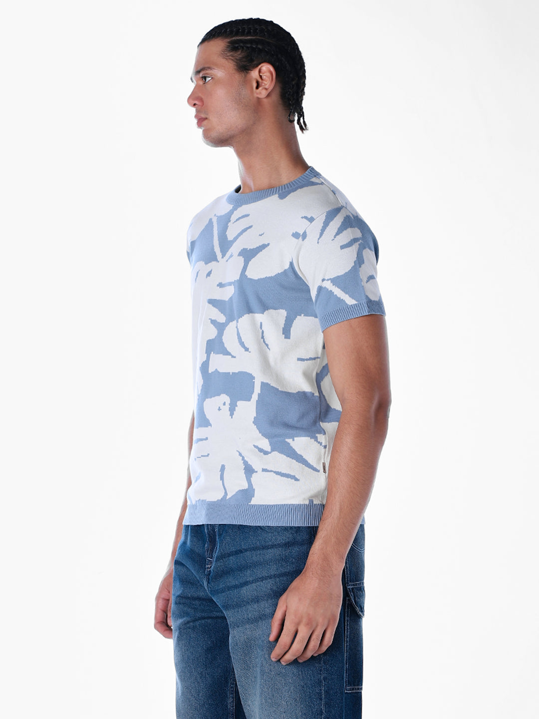 Jacquard Printed Cotton Pullover