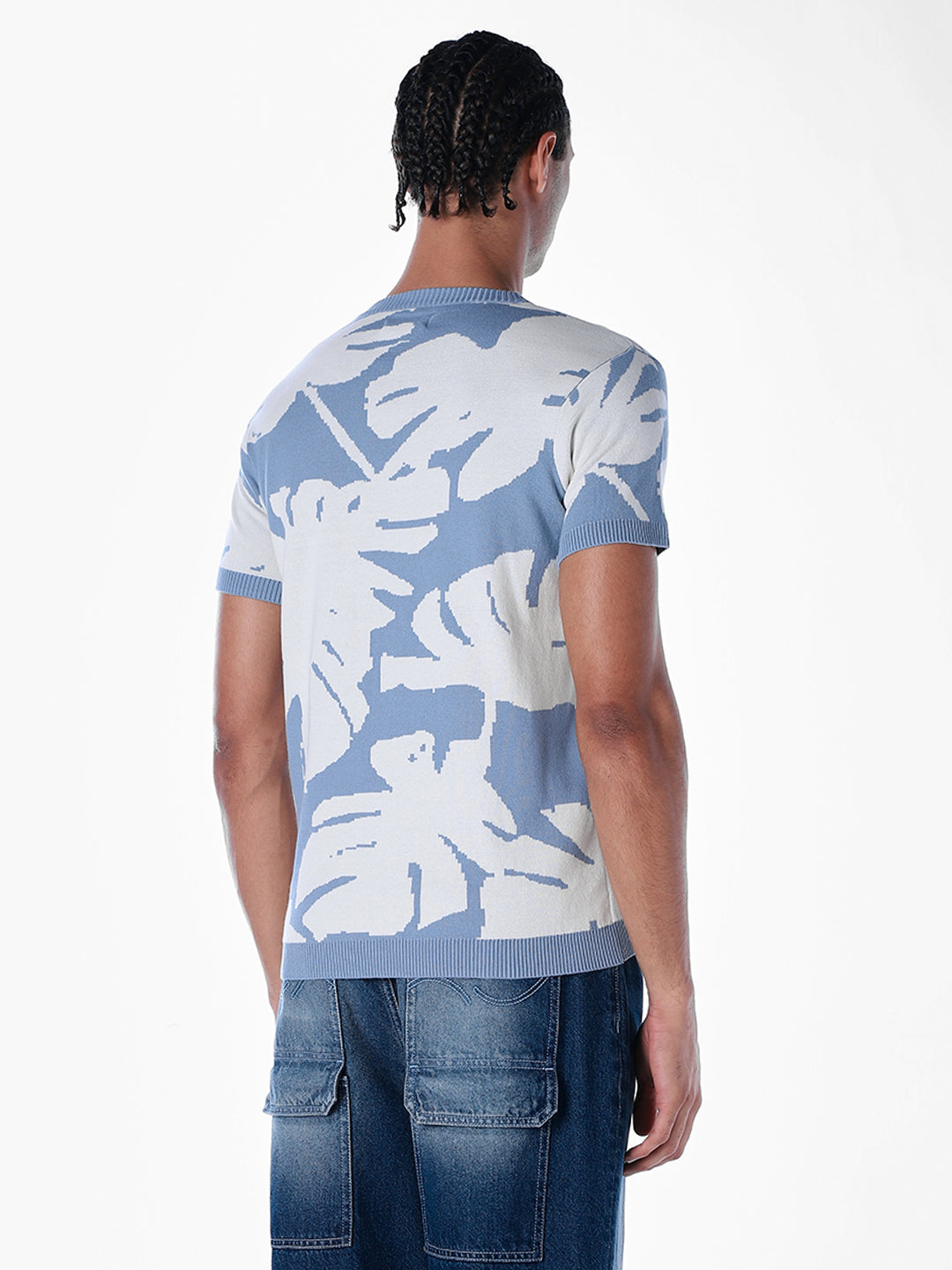 Jacquard Printed Cotton Pullover