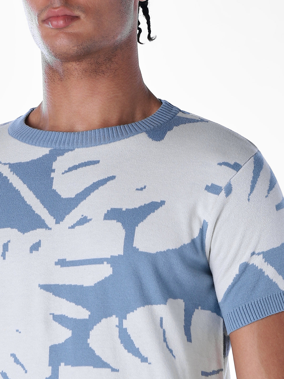 Jacquard Printed Cotton Pullover