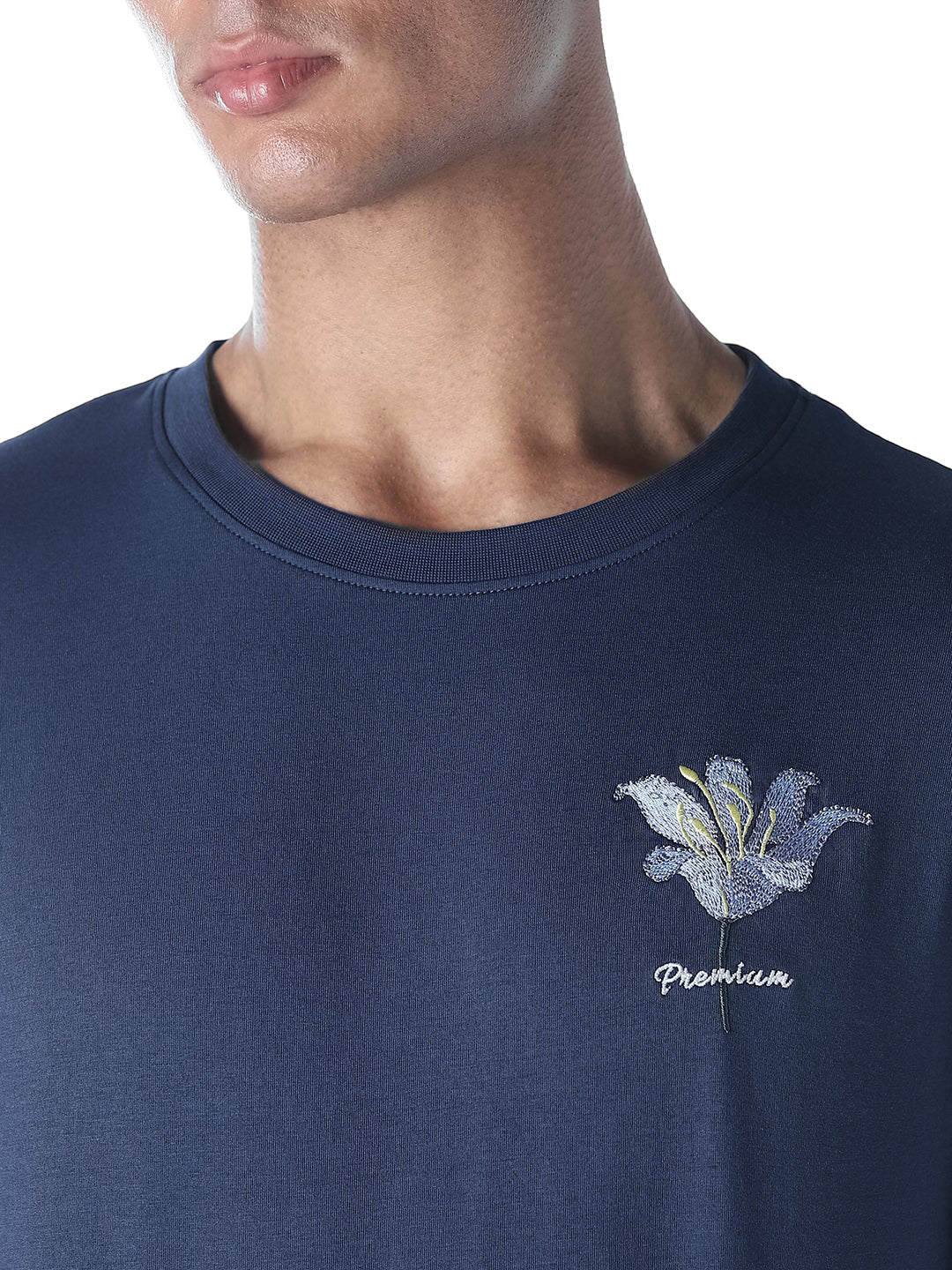 Dark Blue Crew Neck T-shirt