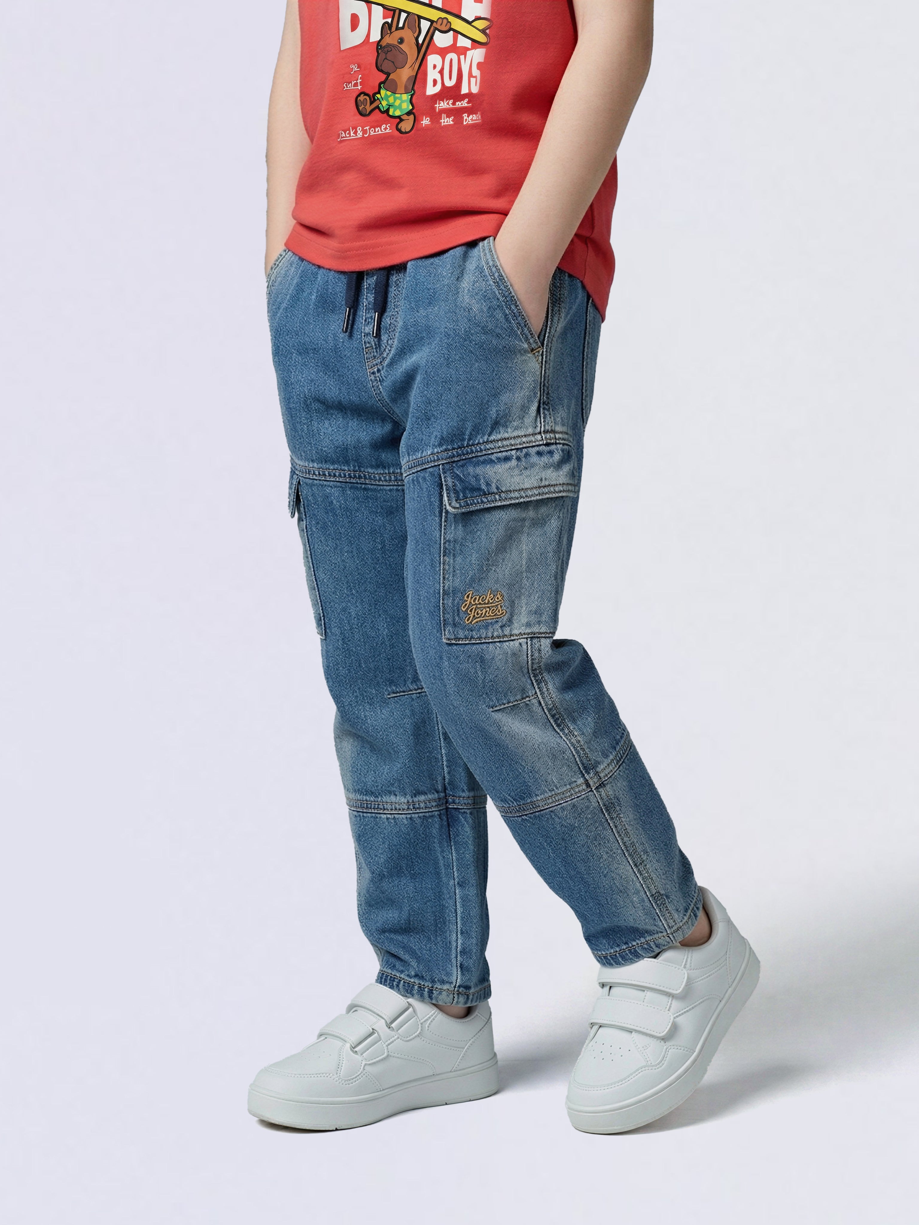 Boys Blue 6 Pocket Regular Fit Jeans