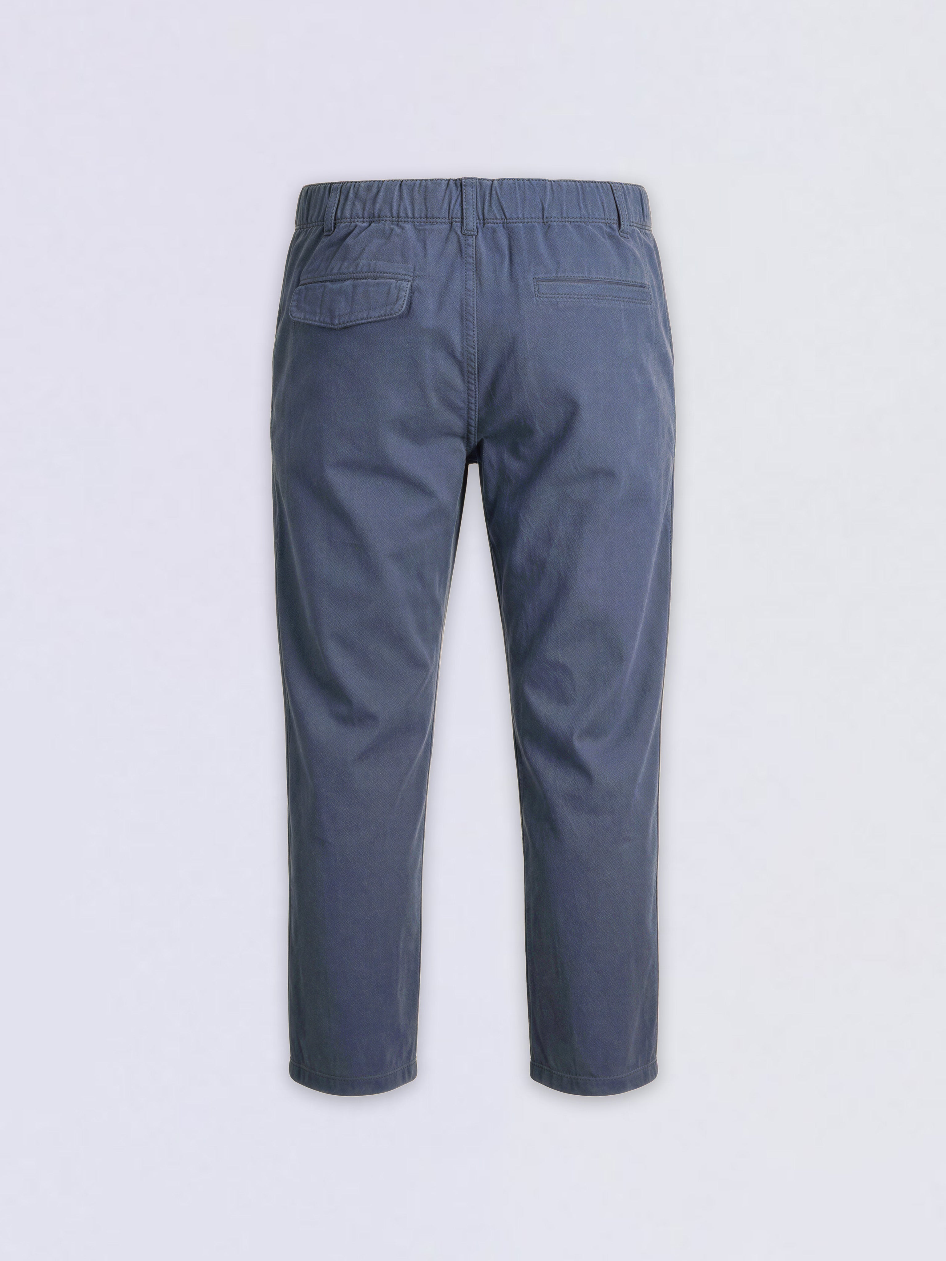 Boys Blue Cotton Regular Fit Pants