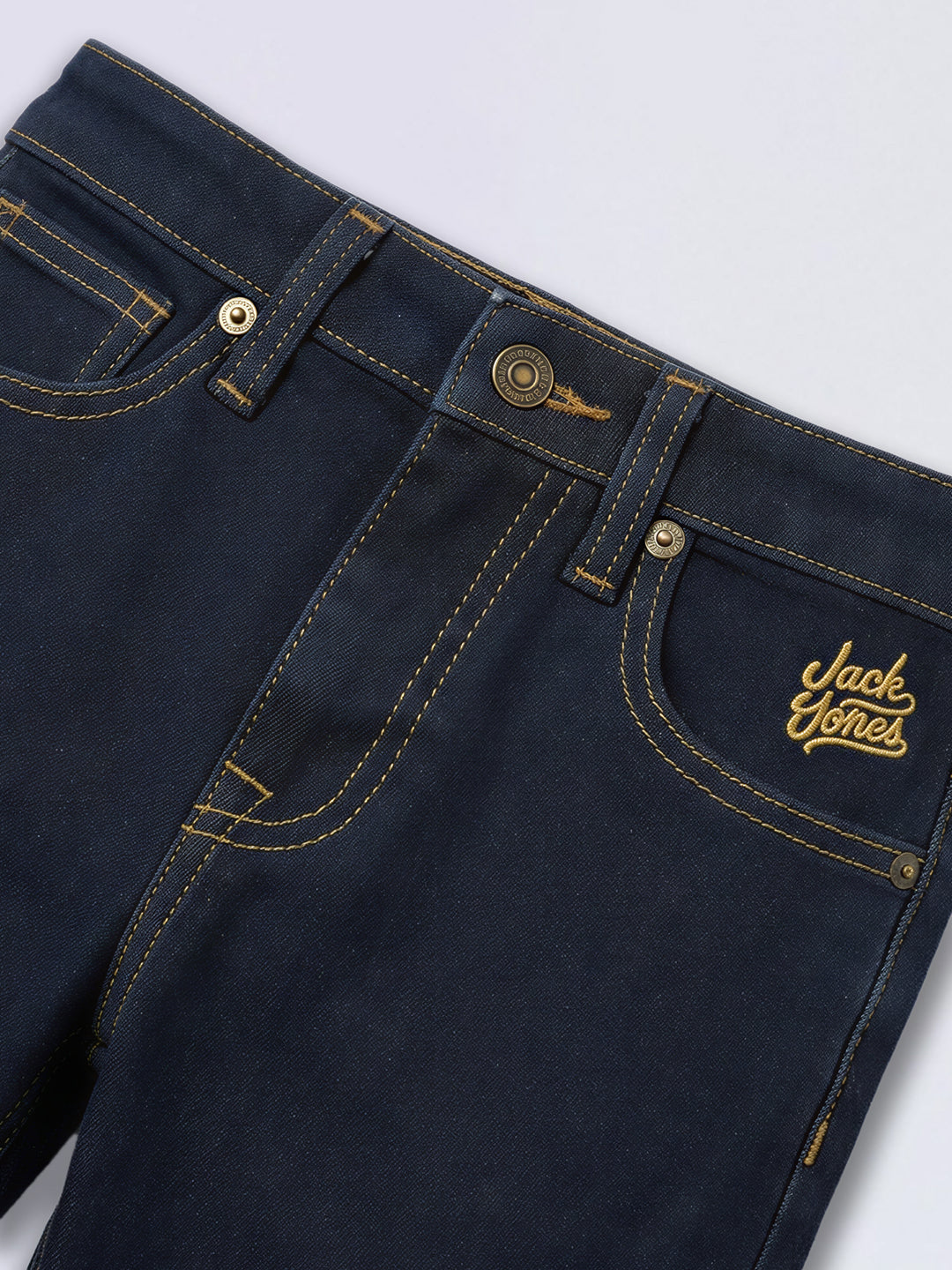 Boys Dark Blue 5 Pocket Denim Shorts