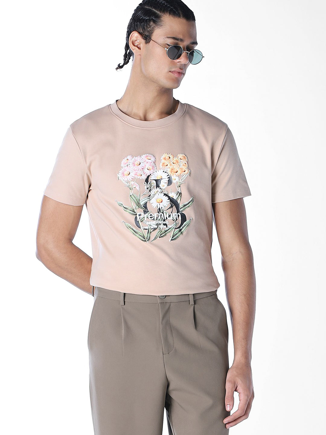 Printed Cotton Crew Neck T-shirt