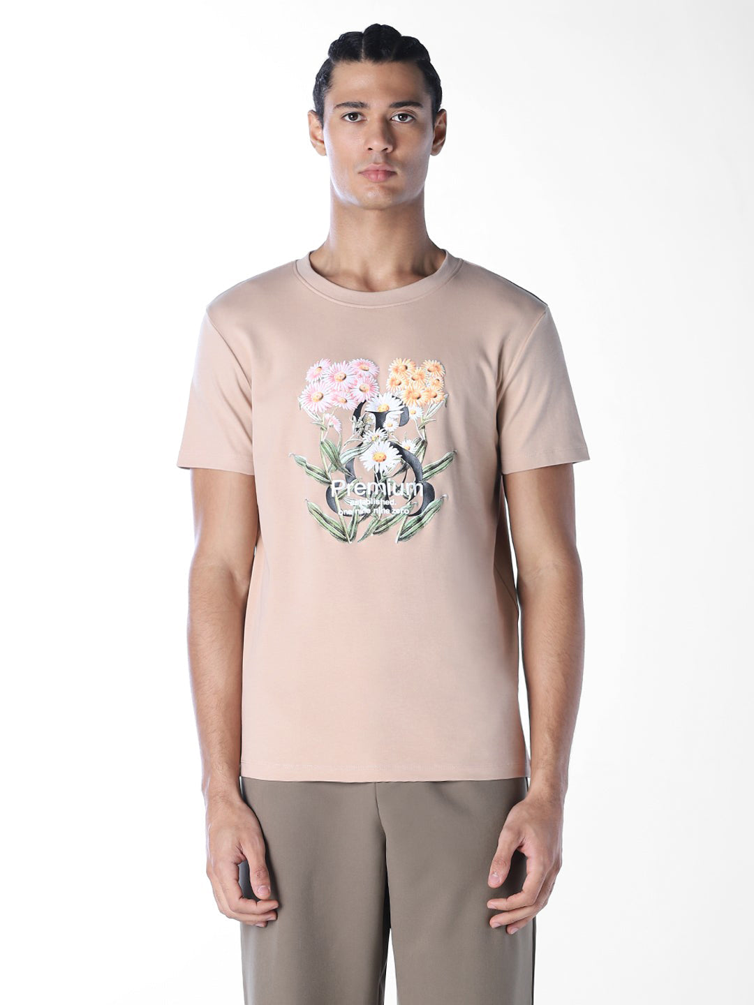 Printed Cotton Crew Neck T-shirt