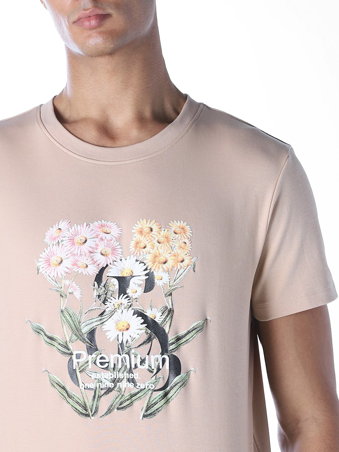 Printed Cotton Crew Neck T-shirt