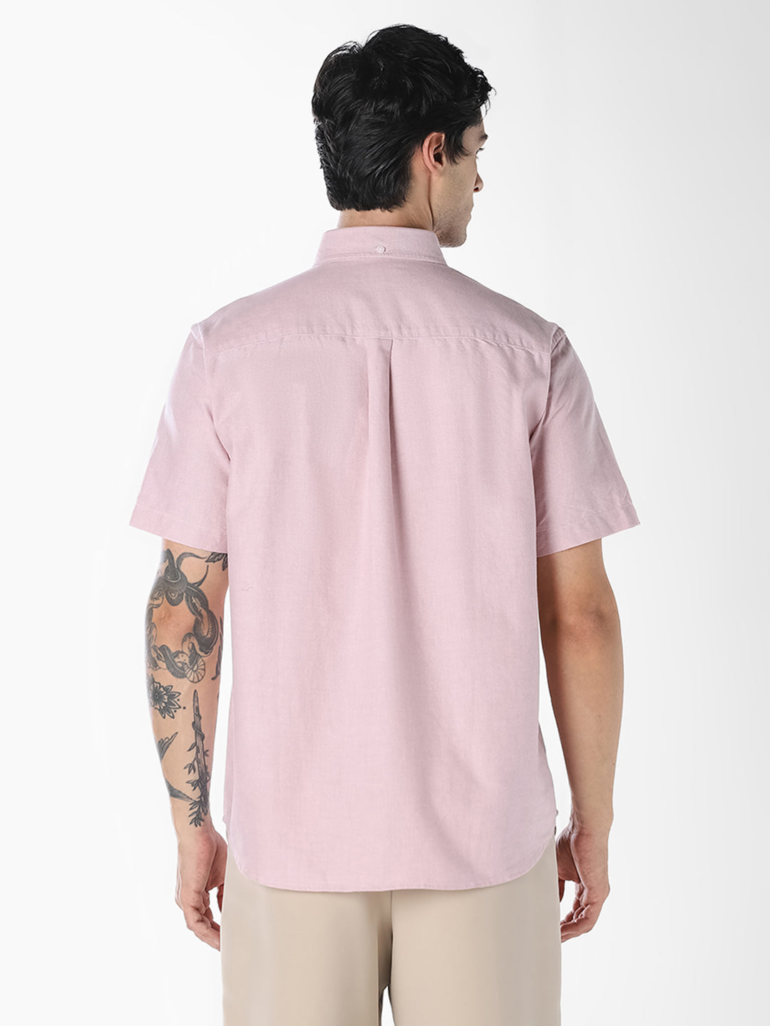Pink Oxford Weave Shirt