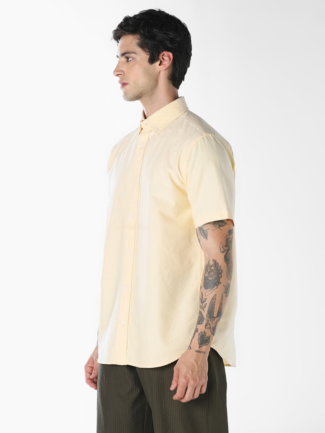 Yellow Oxford Weave Shirt