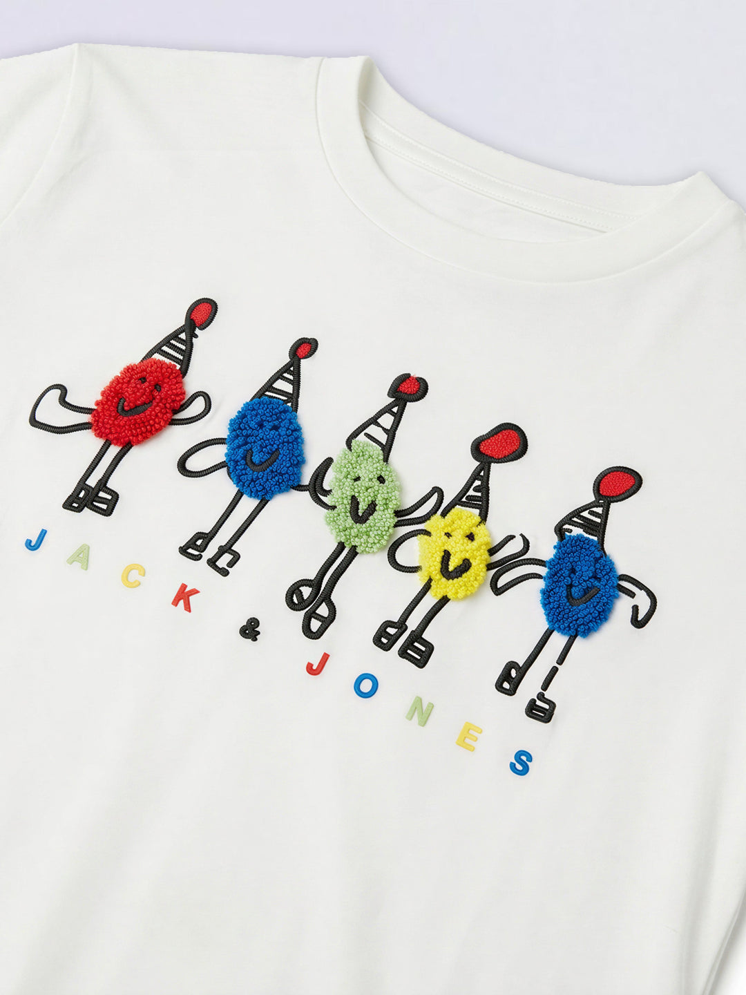 Boys White Printed T-shirt
