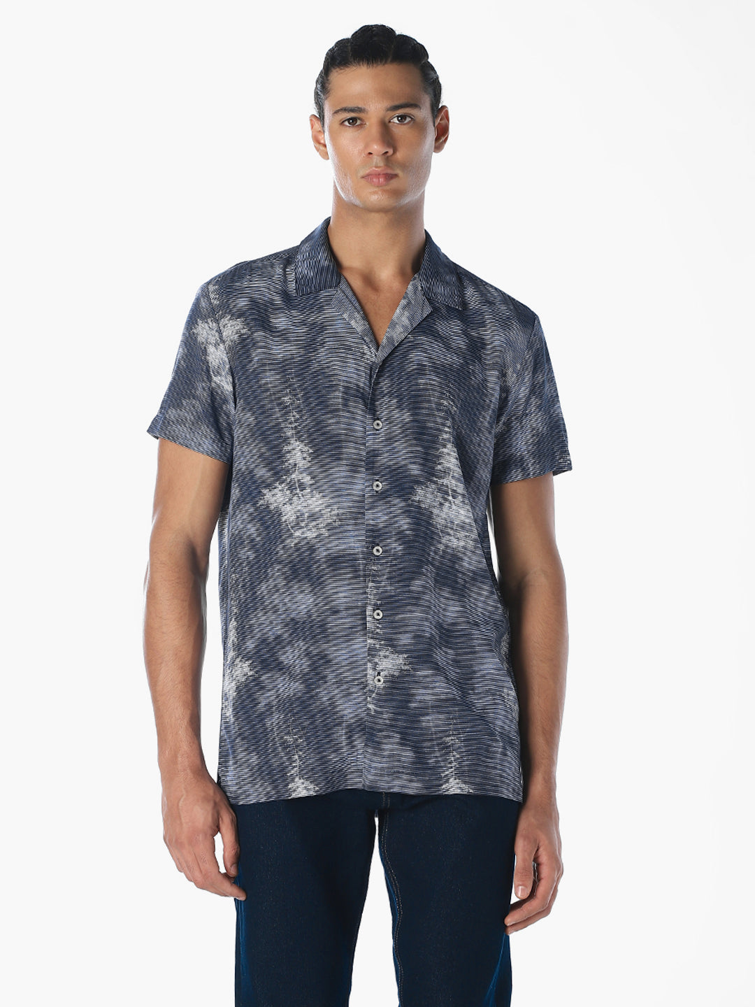 Tencel Abstract Print Shirt