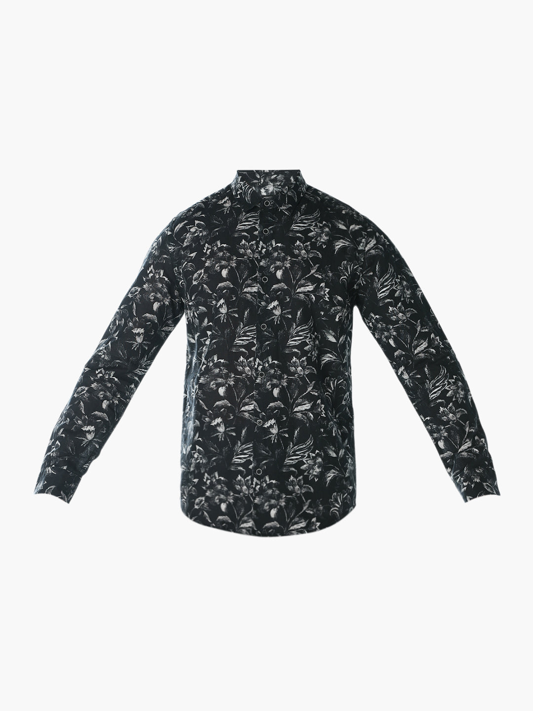 Black Floral Printed Shirt