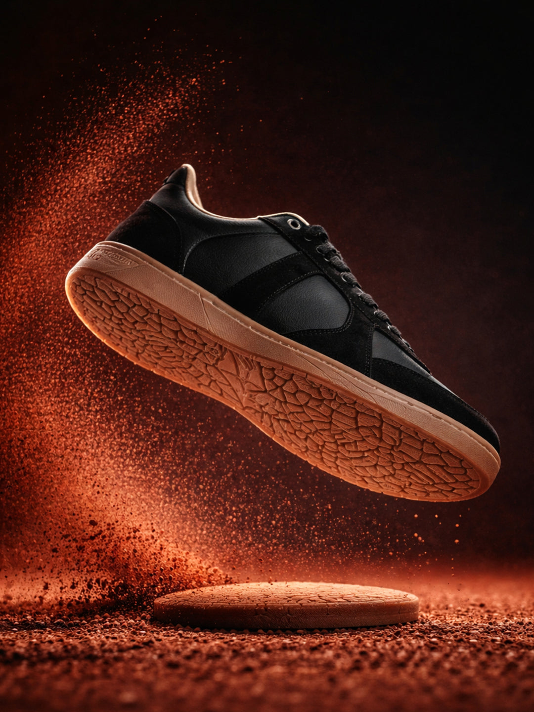 BLACK LACE UP SNEAKERS