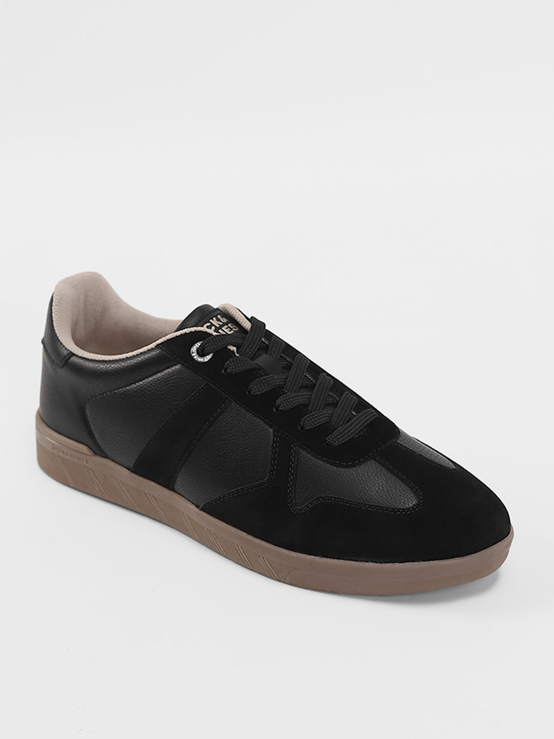 BLACK LACE UP SNEAKERS