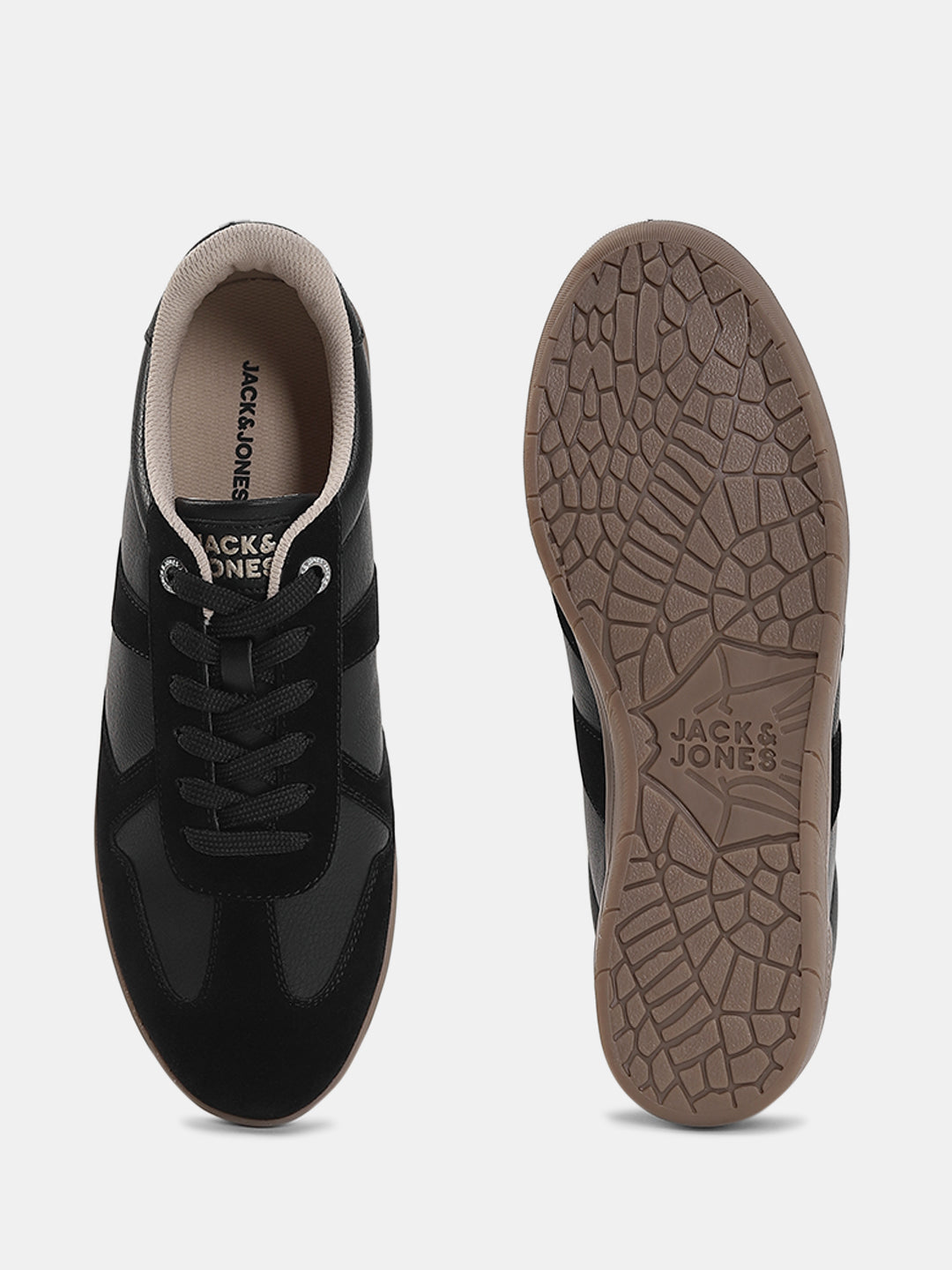 BLACK LACE UP SNEAKERS