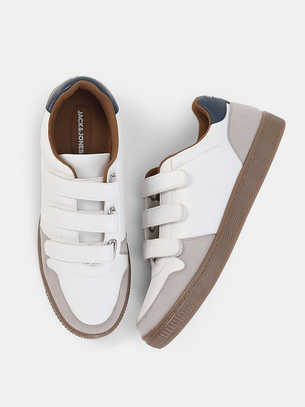 Colourblocked Velcro Strap Sneakers