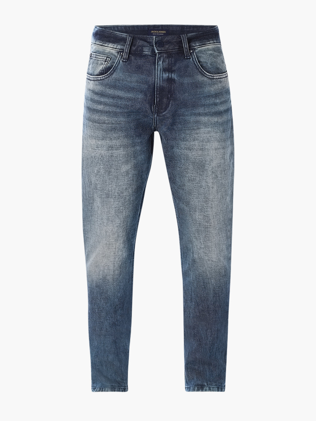 Blue Washed Brak Cropped Jeans