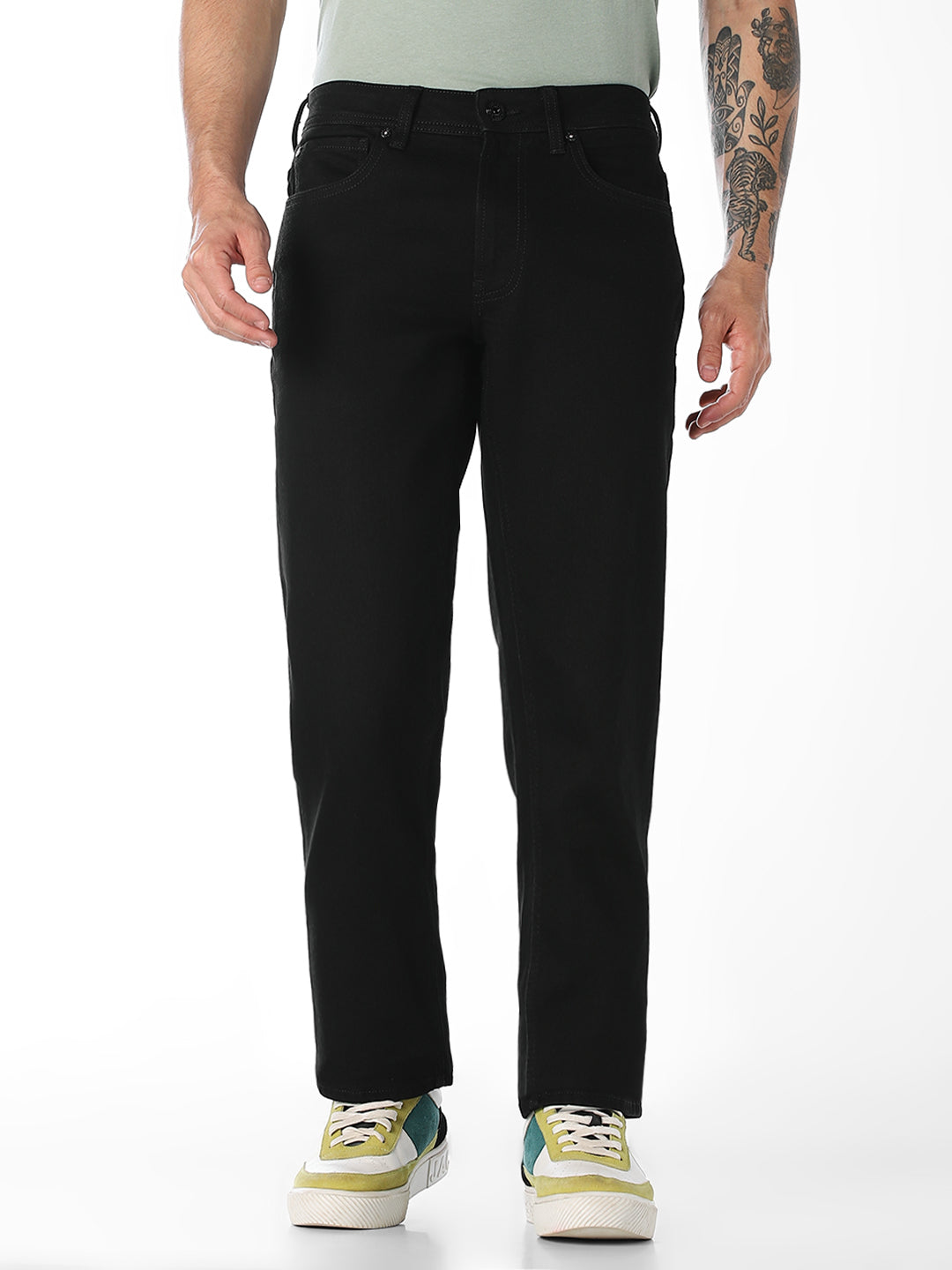 Black 5 Pocket Clark Regular Fit Jeans