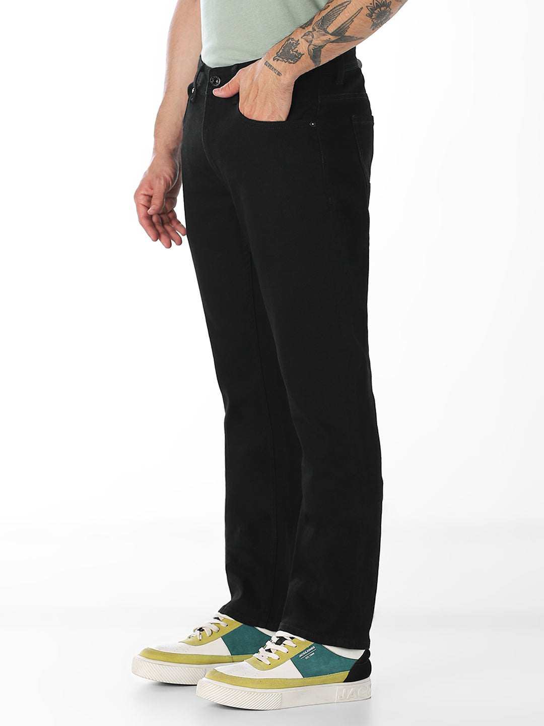 Black 5 Pocket Clark Regular Fit Jeans