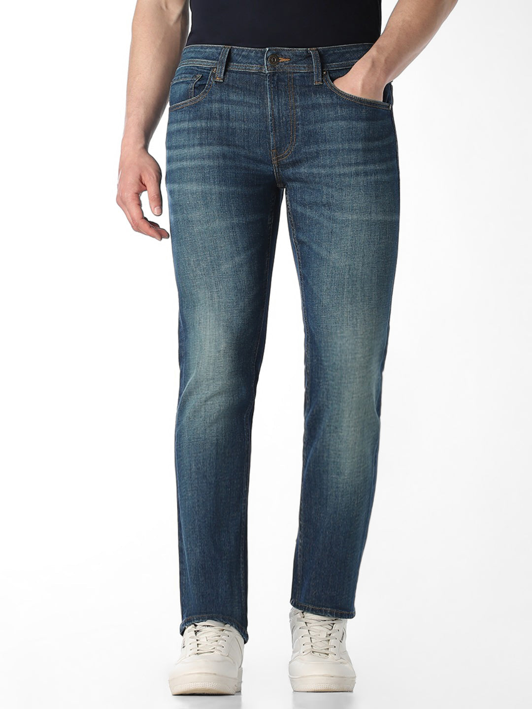 Blue Washed Clark Regular Fit Jeans
