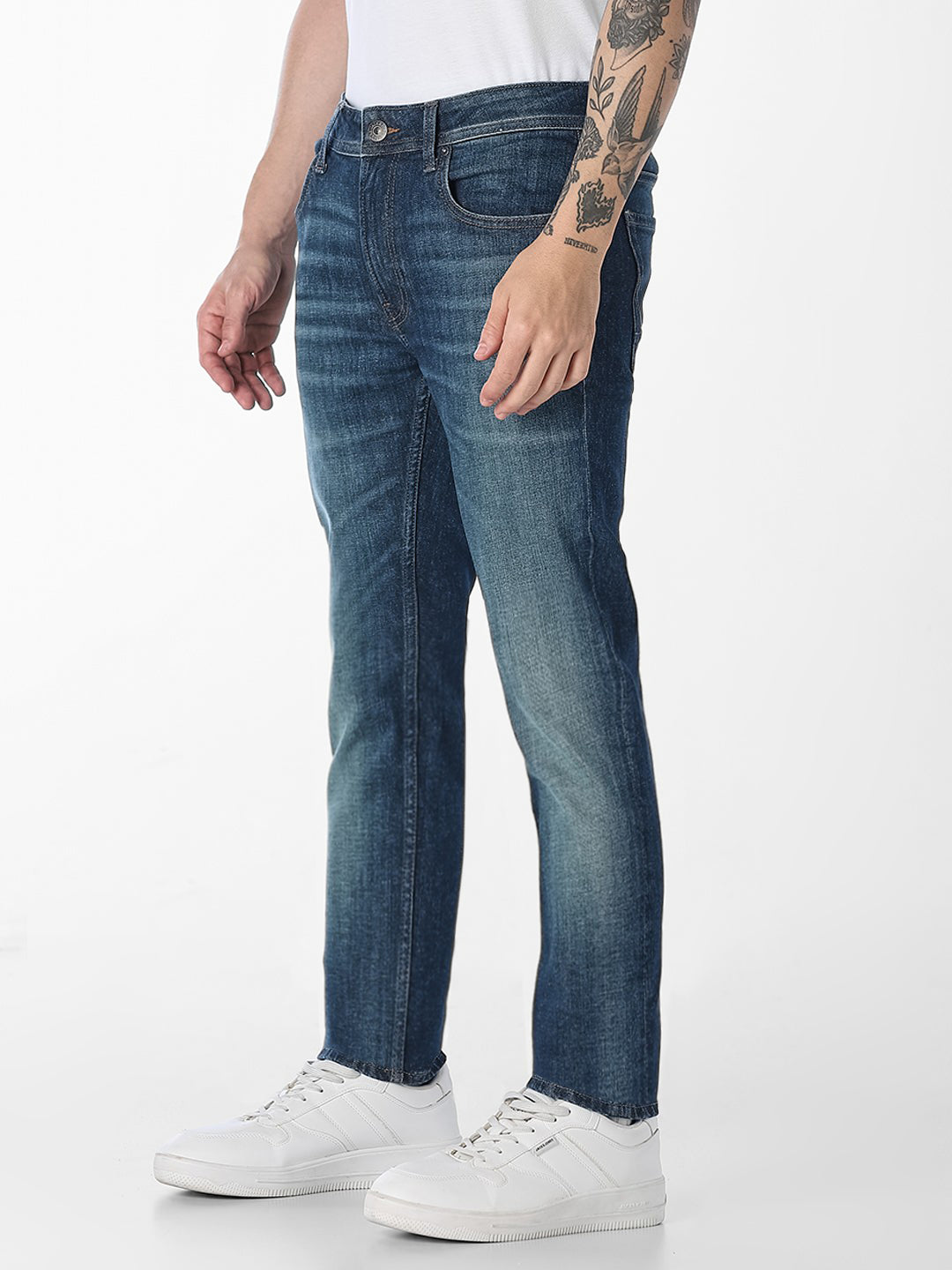 Men's Medium Blue Skinny Fit Low Rise Jeans