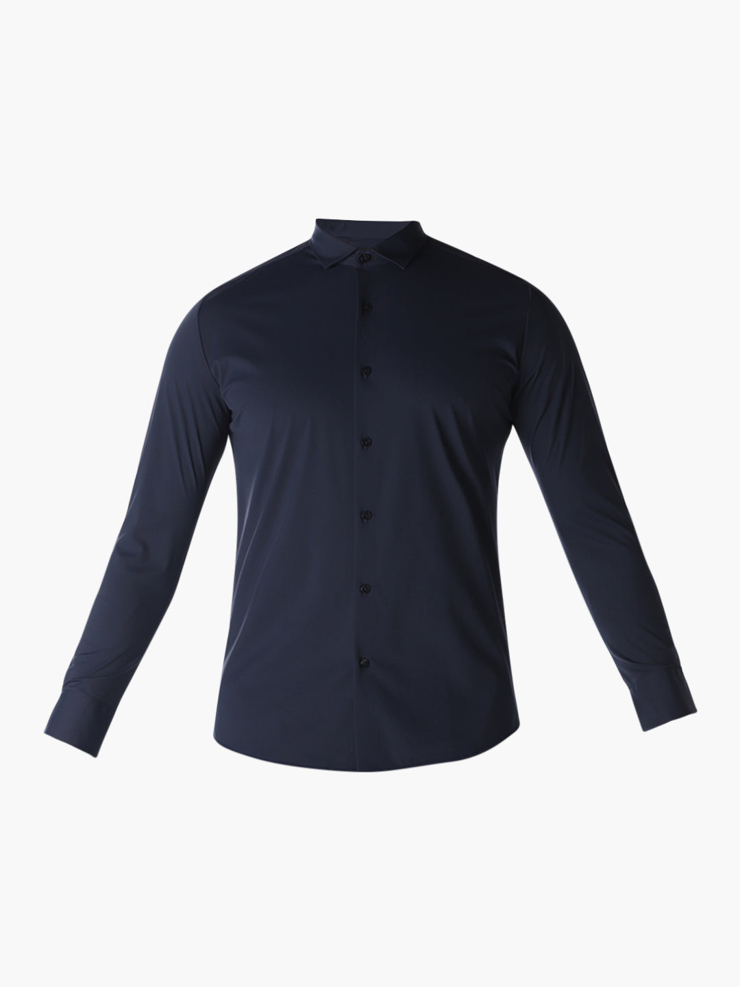 Navy Blue Stretch Slim Fit Shirt