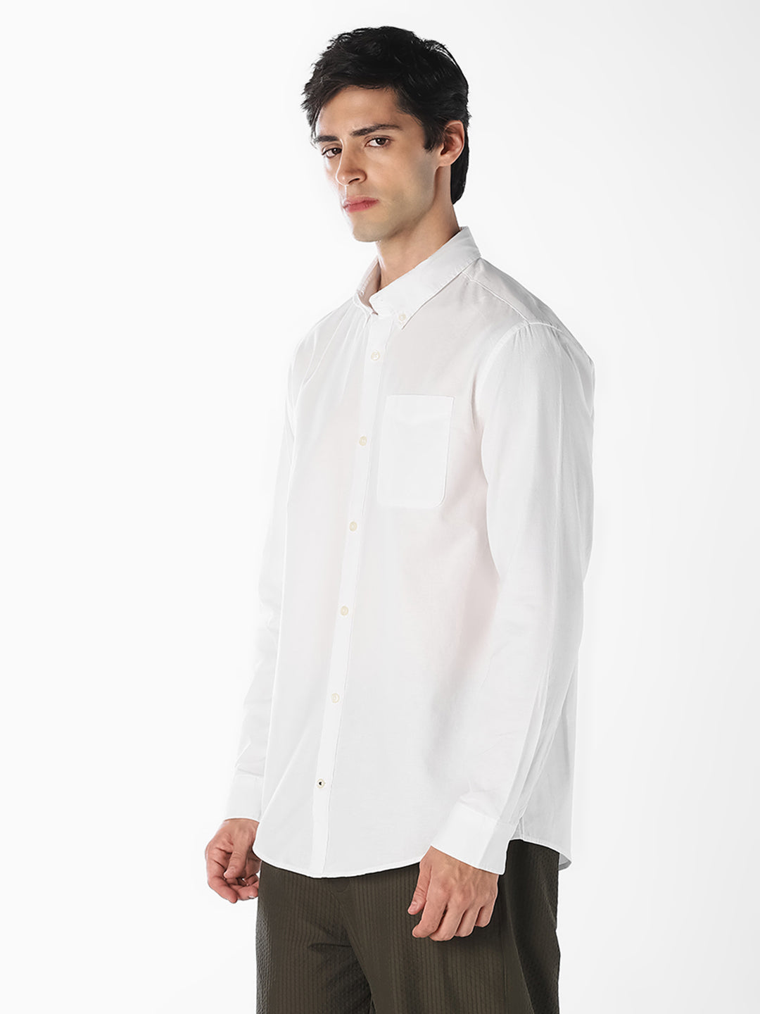 White Organic Cotton Oxford Shirt