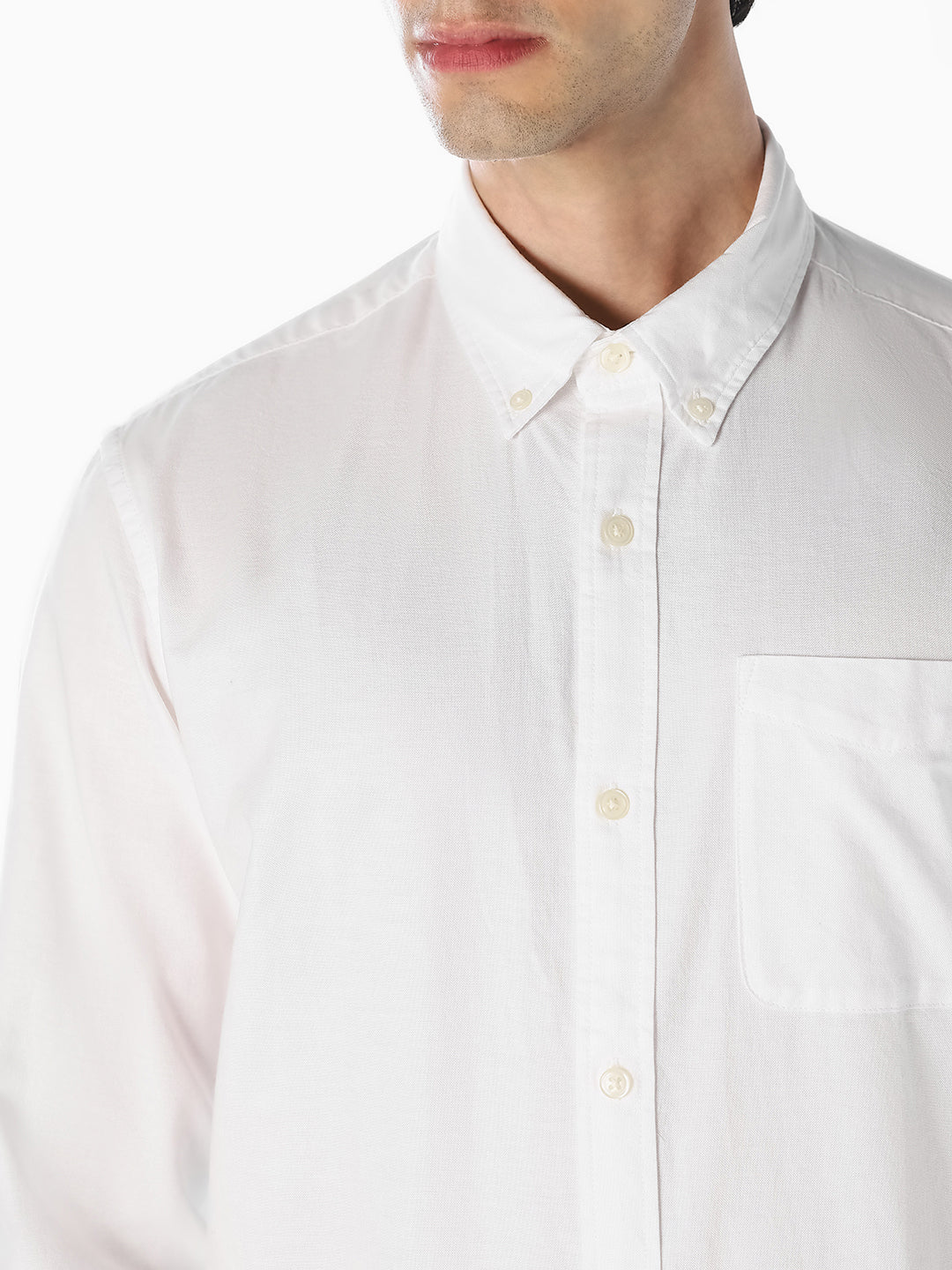 White Organic Cotton Oxford Shirt