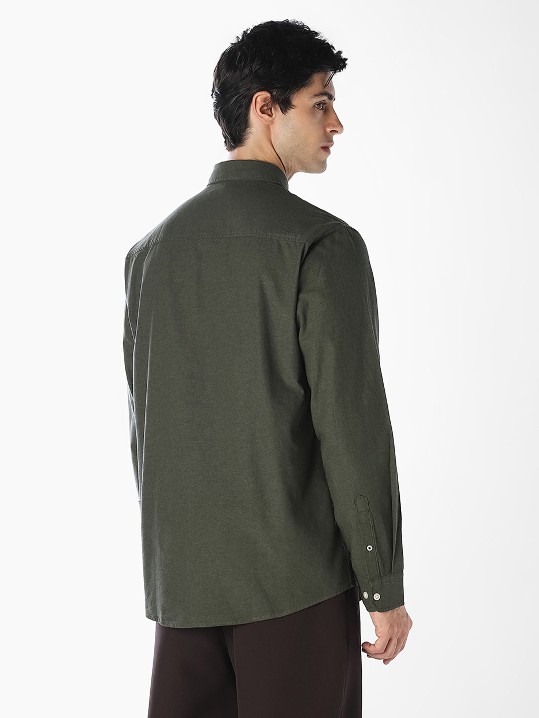 Green Organic Cotton Oxford Shirt