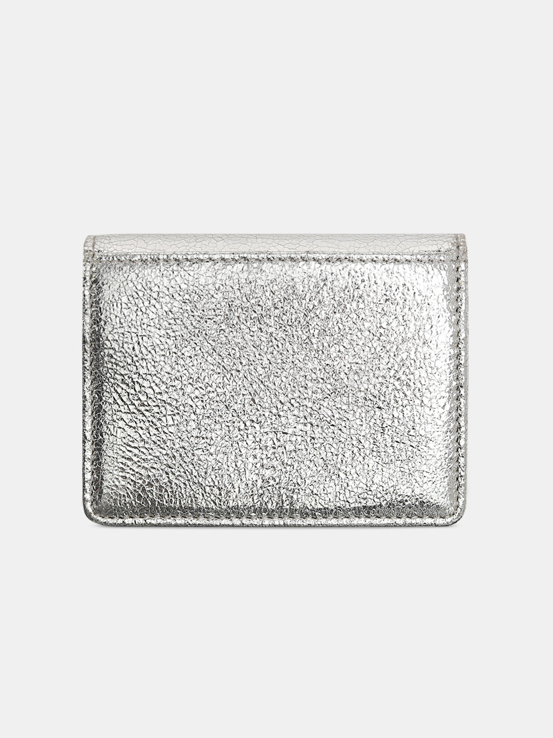 Silver Premium Leather Card Holder