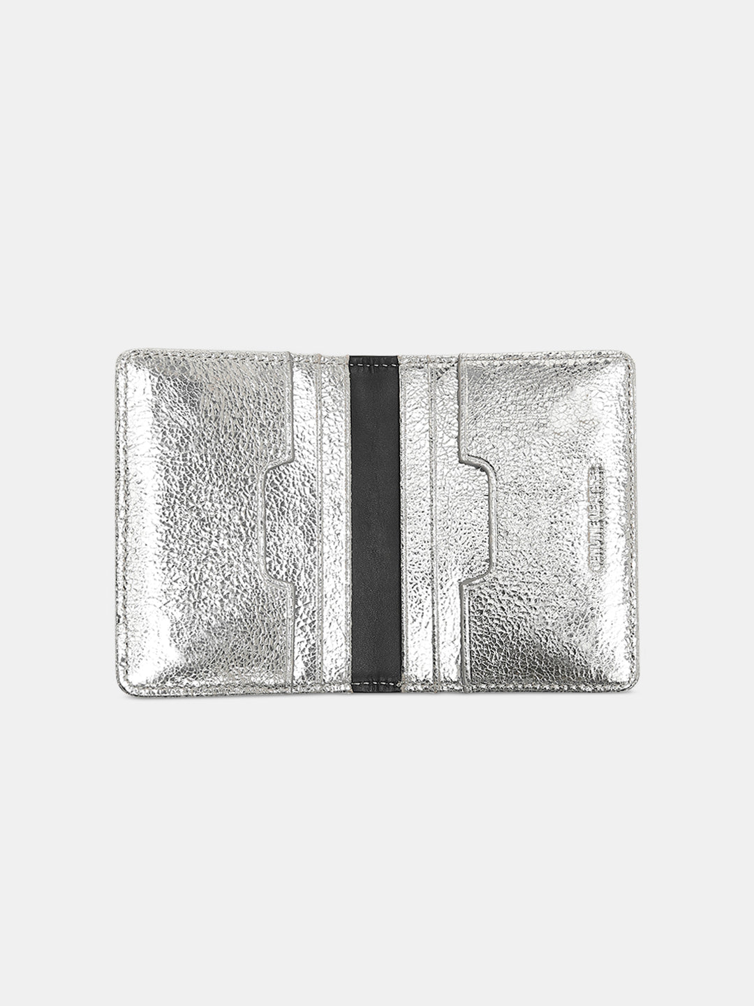 Silver Premium Leather Card Holder