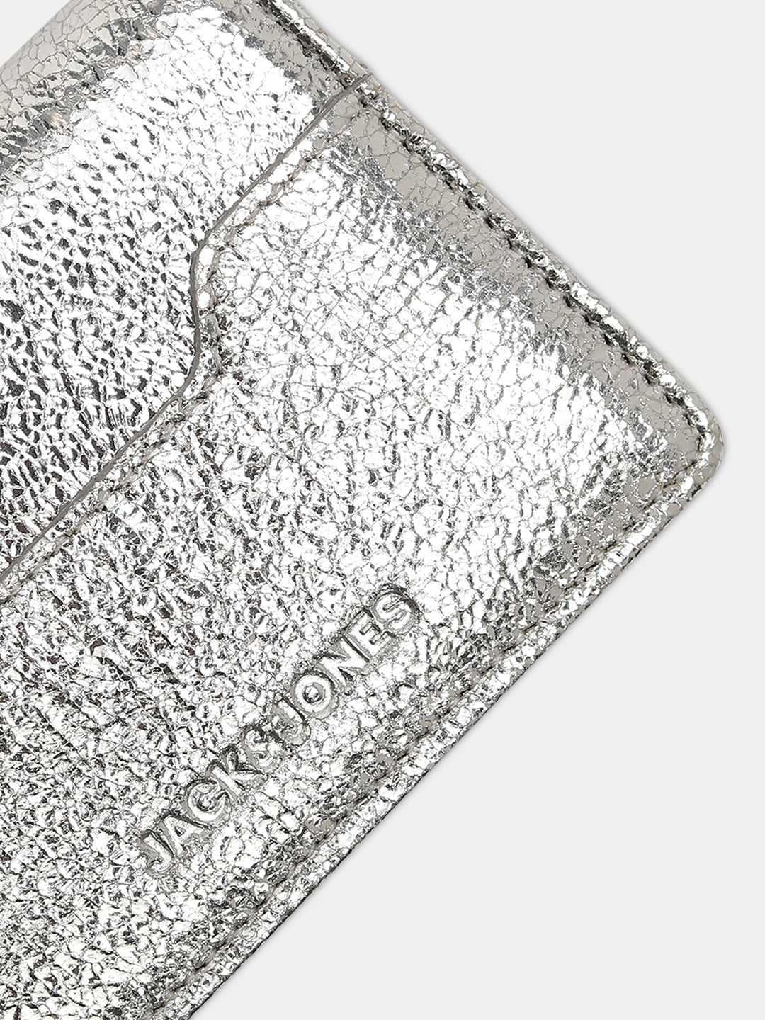 Silver Premium Leather Card Holder