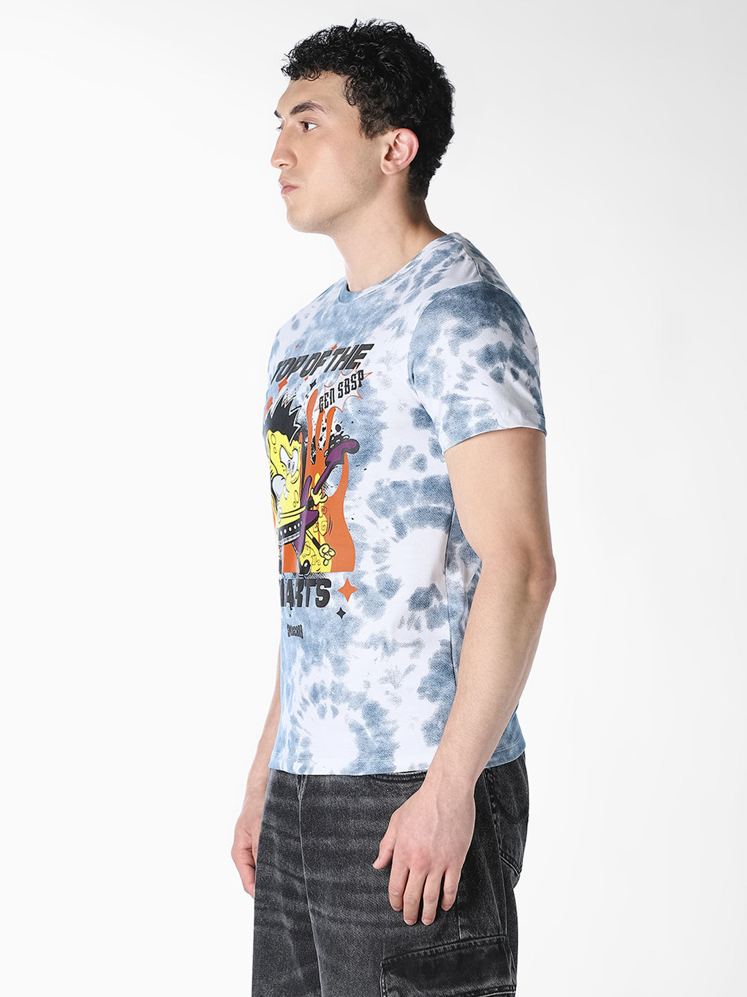 Tie-Dye SpongeBob Print T-shirt