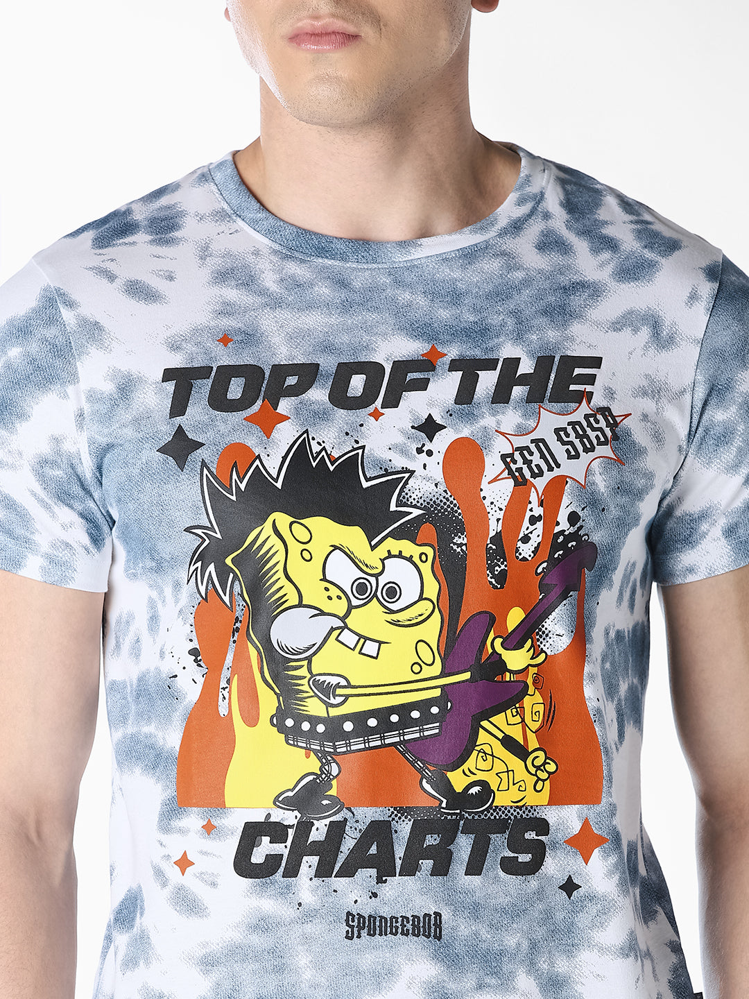 Tie-Dye SpongeBob Print T-shirt