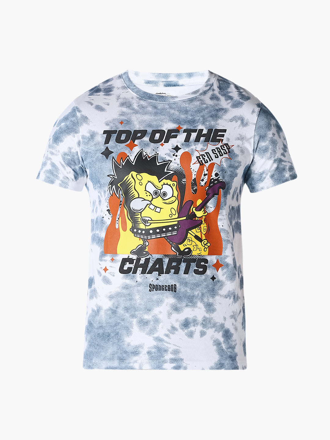 Tie-Dye SpongeBob Print T-shirt