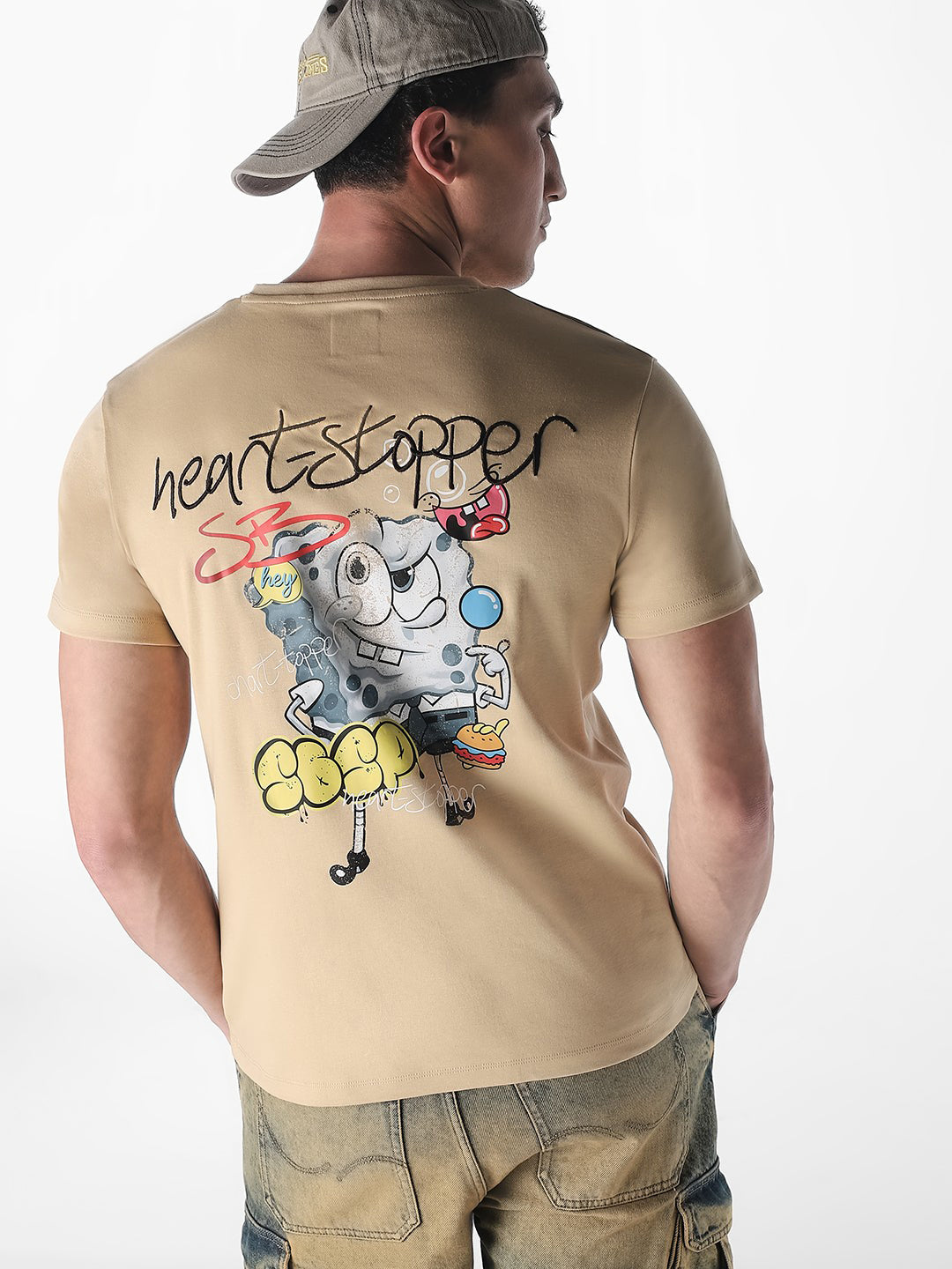 SpongeBob Printed Regular Fit T-Shirt