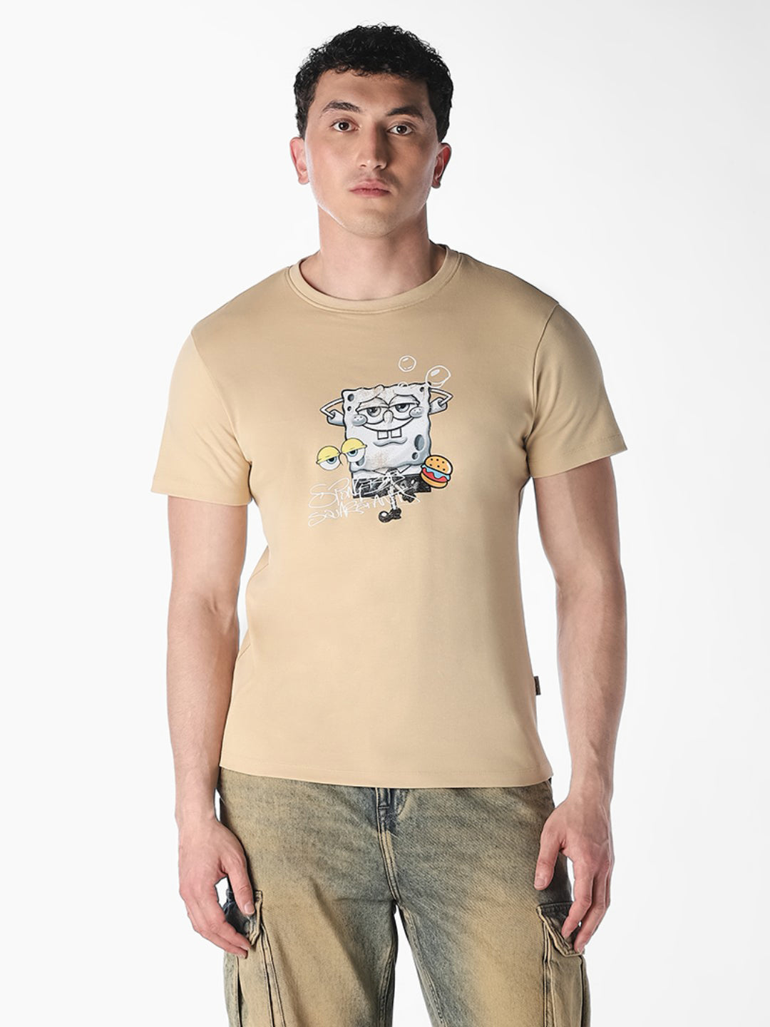 SpongeBob Printed Regular Fit T-Shirt