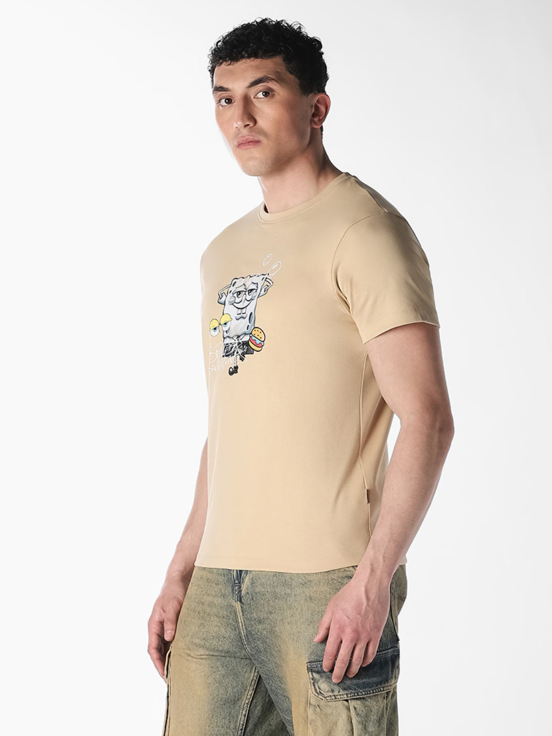 SpongeBob Printed Regular Fit T-Shirt