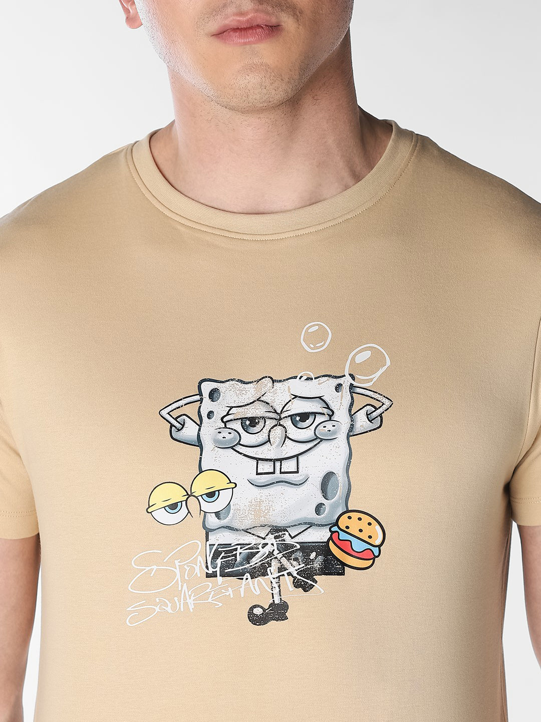SpongeBob Printed Regular Fit T-Shirt