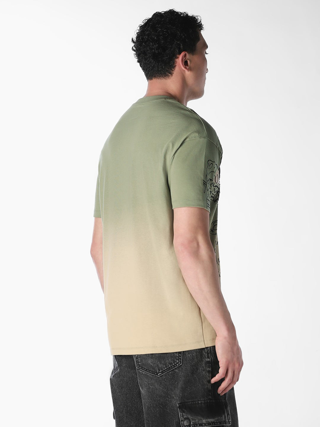 SpongeBob Sketch Print Oversized T-Shirt