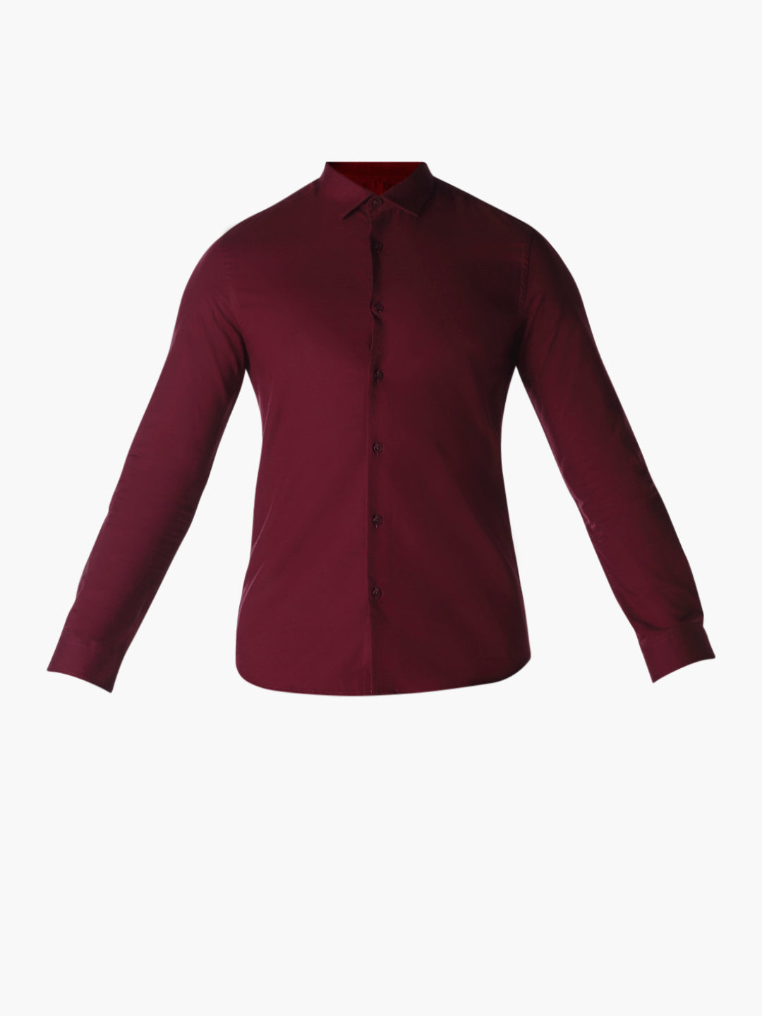 Wine Formal Full Sleeves Shirt